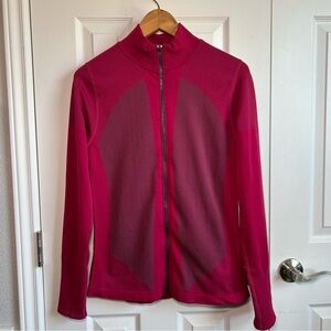 Fabletics pink and gray full zip Nora jacket